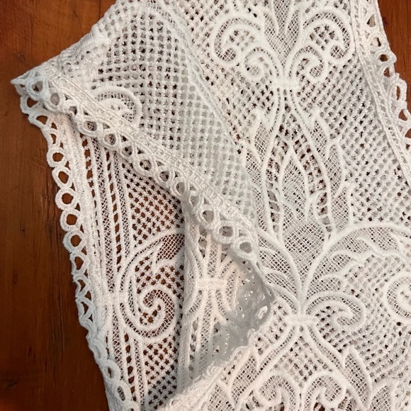 Anthropologie Yoana Baraschi crochet coverup boho dress women’s large embroider - Picture 6 of 11